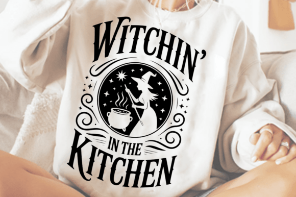 Funny Witch Cooking SVG Design