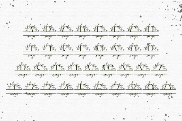 Greenquill Split Monogram Font - Preview 3