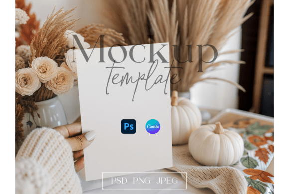Handheld Fall 5x7 Card Mockup