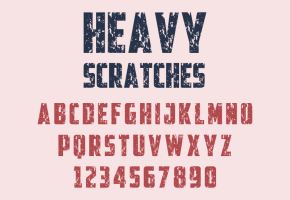 Heavy Scratches Font - Preview 2