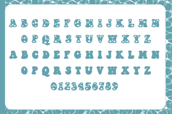 Lovely Fish Font PNG with transparent background - Preview 1