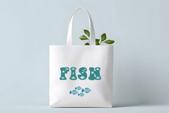 Lovely Fish Font PNG with transparent background - Preview 3