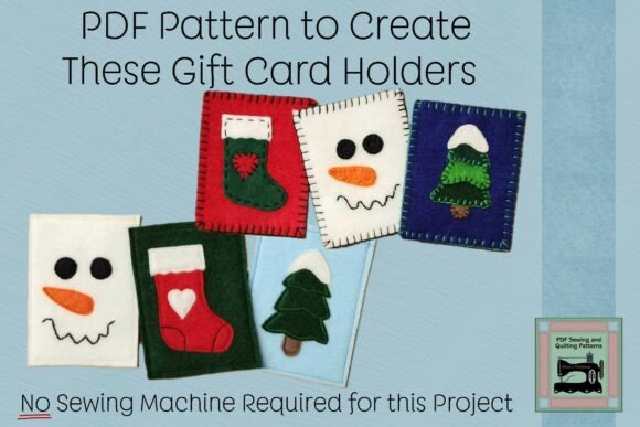 PDF Pattern Felt Gift Card Holders V2