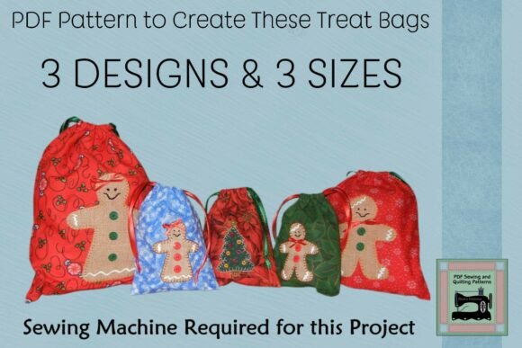 PDF Pattern for Christmas Treat Bags