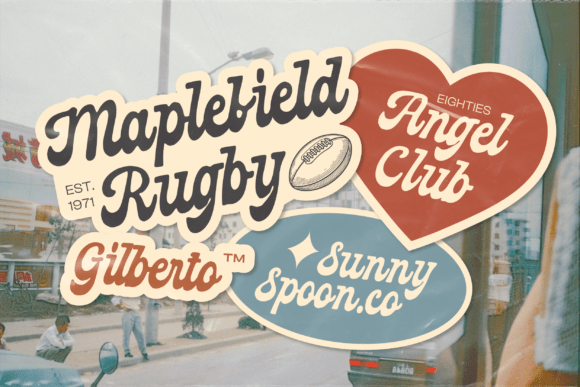 Realro Font PNG with transparent background - Preview 3