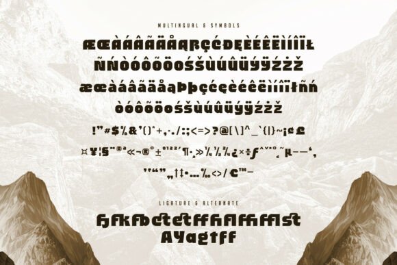 Rockbay Font PNG with transparent background - Preview 2