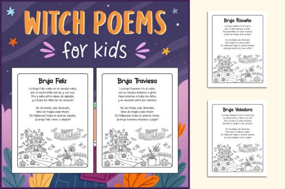 Spanish Halloween Witch Poems
