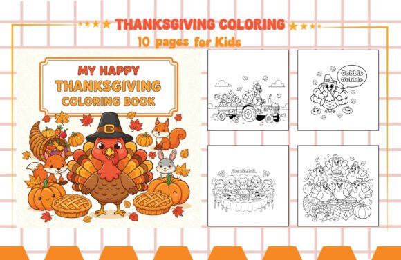 Thanksgiving Coloring Book for Kids