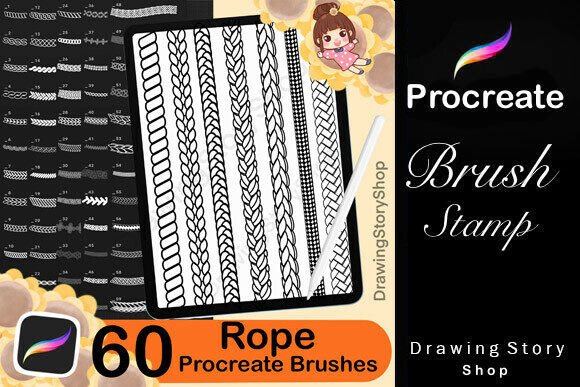 60 PROCREATE ROPE BRUSHES