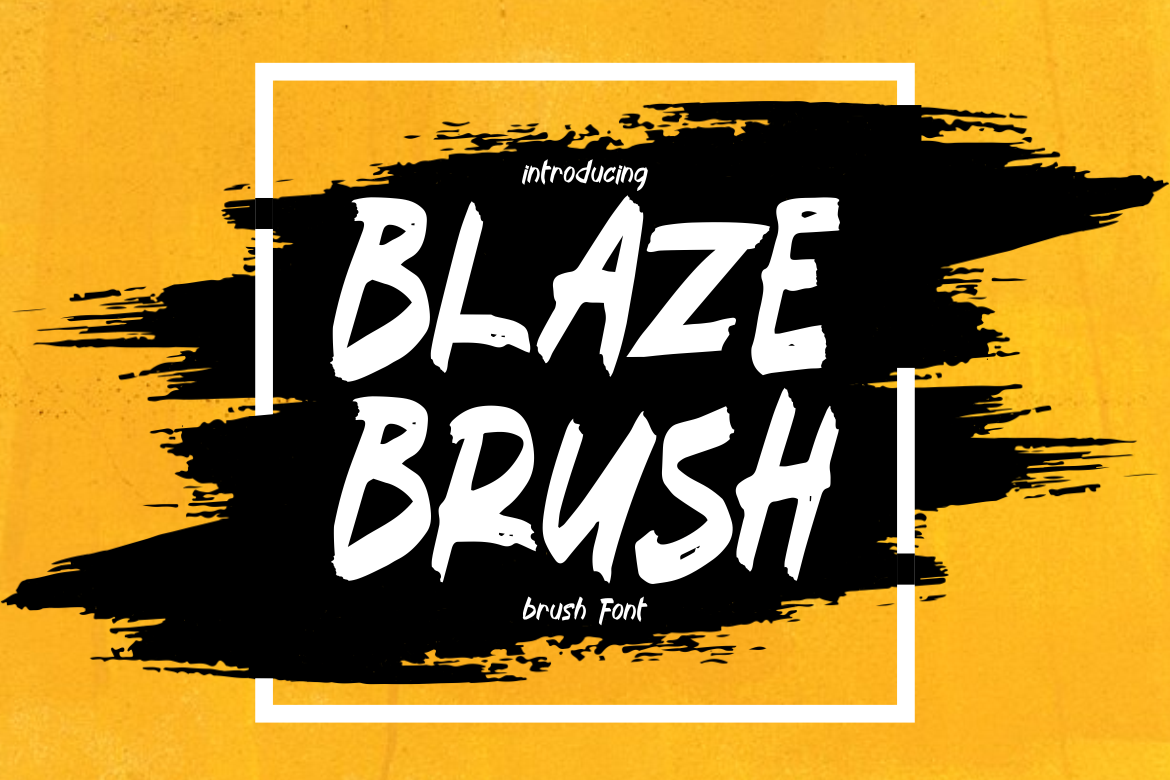 Blaze Brush font preview in a brush display style