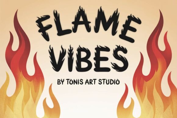 Burning Flame Font - Preview 1