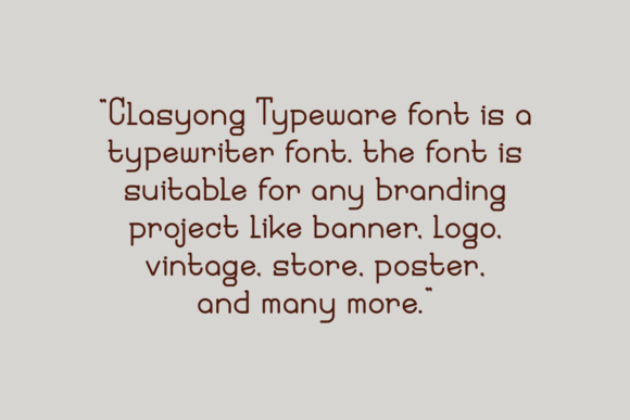 Clasyong Typeware Font - Preview 4