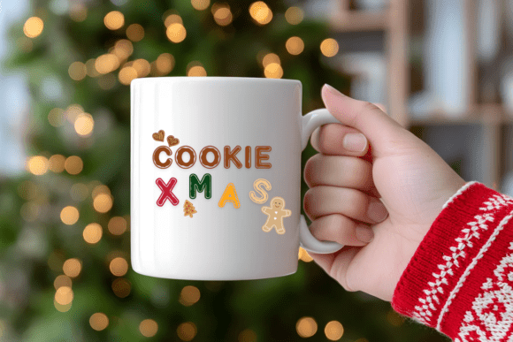 Cookie Xmas Font PNG with transparent background - Preview 1