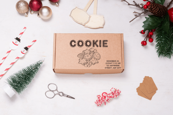 Cookie Xmas Font PNG with transparent background - Preview 3