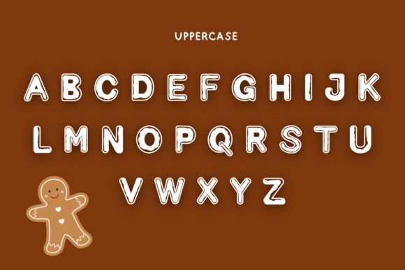 Cookie Xmas Font PNG with transparent background - Preview 5