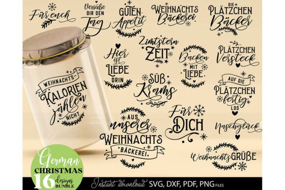 Deutsche Plotterdatei Backen Weihnachten