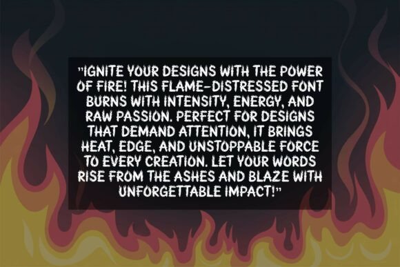 Flame Distressed Font - Preview 2