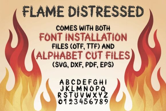Flame Distressed Font - Preview 4