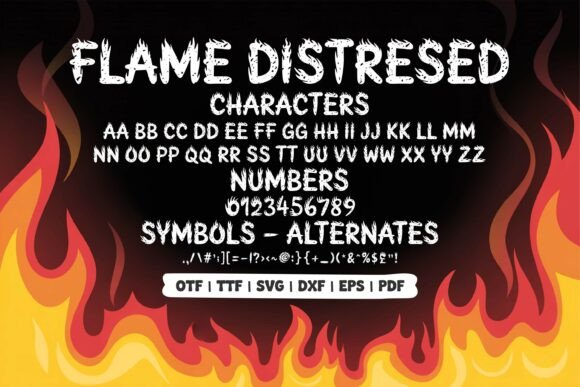 Flame Distressed Font - Preview 6