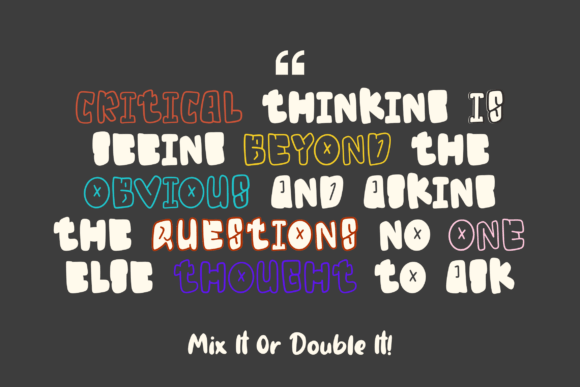 Funky Hollow Font PNG with transparent background - Preview 1