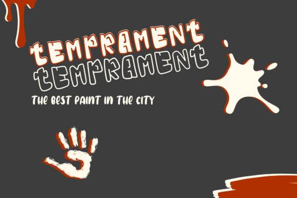 Funky Hollow Font PNG with transparent background - Preview 2