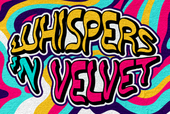 Funky Velvet Font PNG with transparent background - Preview 1