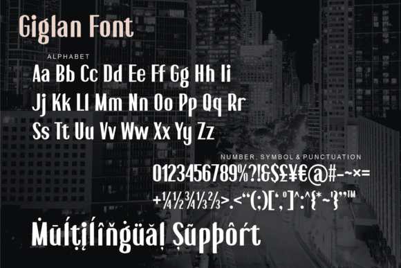 Giglan Font PNG with transparent background - Preview 5