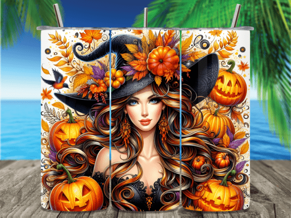 Halloween Witch Beautiful Autumn Tumbler
