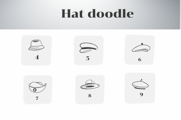 Hat Doodle Font PNG with transparent background - Preview 3
