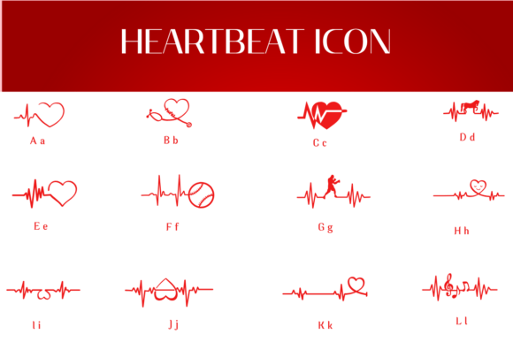 Heartbeat Icon Font - Preview 1