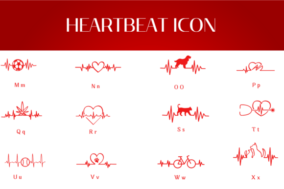 Heartbeat Icon Font - Preview 2