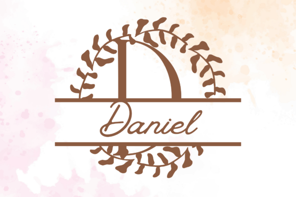 Herbalique Split Monogram Font PNG with transparent background - Preview 1