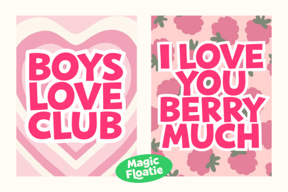 Magic Floatie Font PNG with transparent background - Preview 1