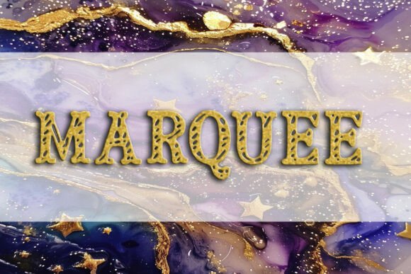 Marquee Font PNG with transparent background - Preview 1