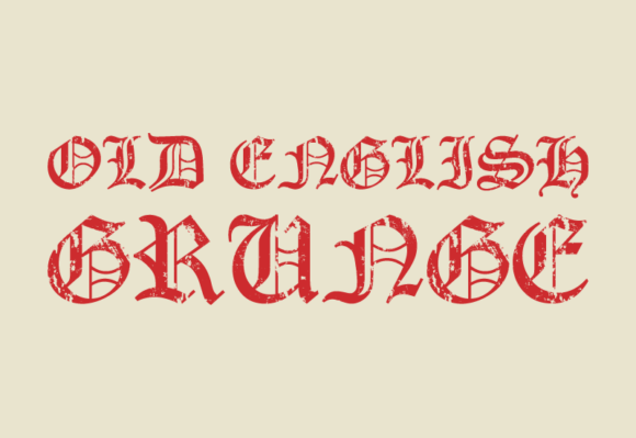 Old English Grunge Font PNG with transparent background - Preview 1