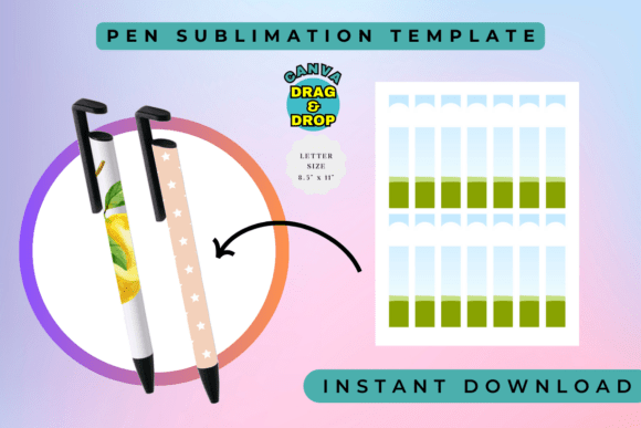 Pen Sublimation Template