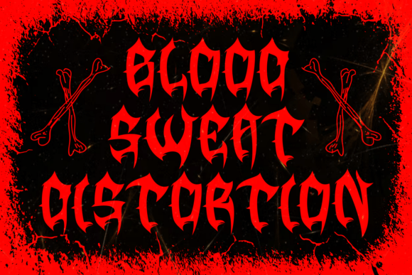Rusty Gore Font PNG with transparent background - Preview 1