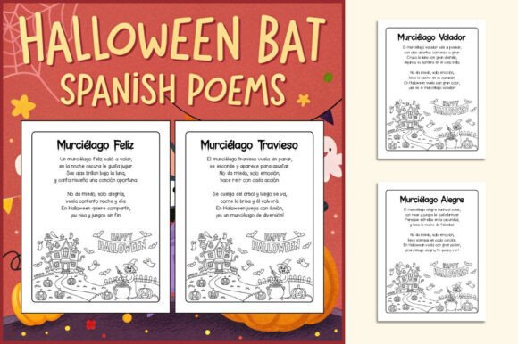 Spanish Halloween Bat Poems for Kids
