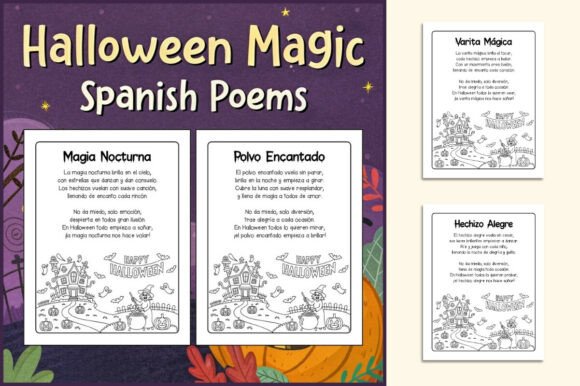 Spanish Halloween Magic Poems for Kids