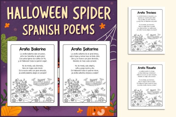 Spanish Halloween Spider Poems for Kids