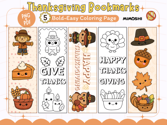 Thanksgiving Bookmarks for Kids