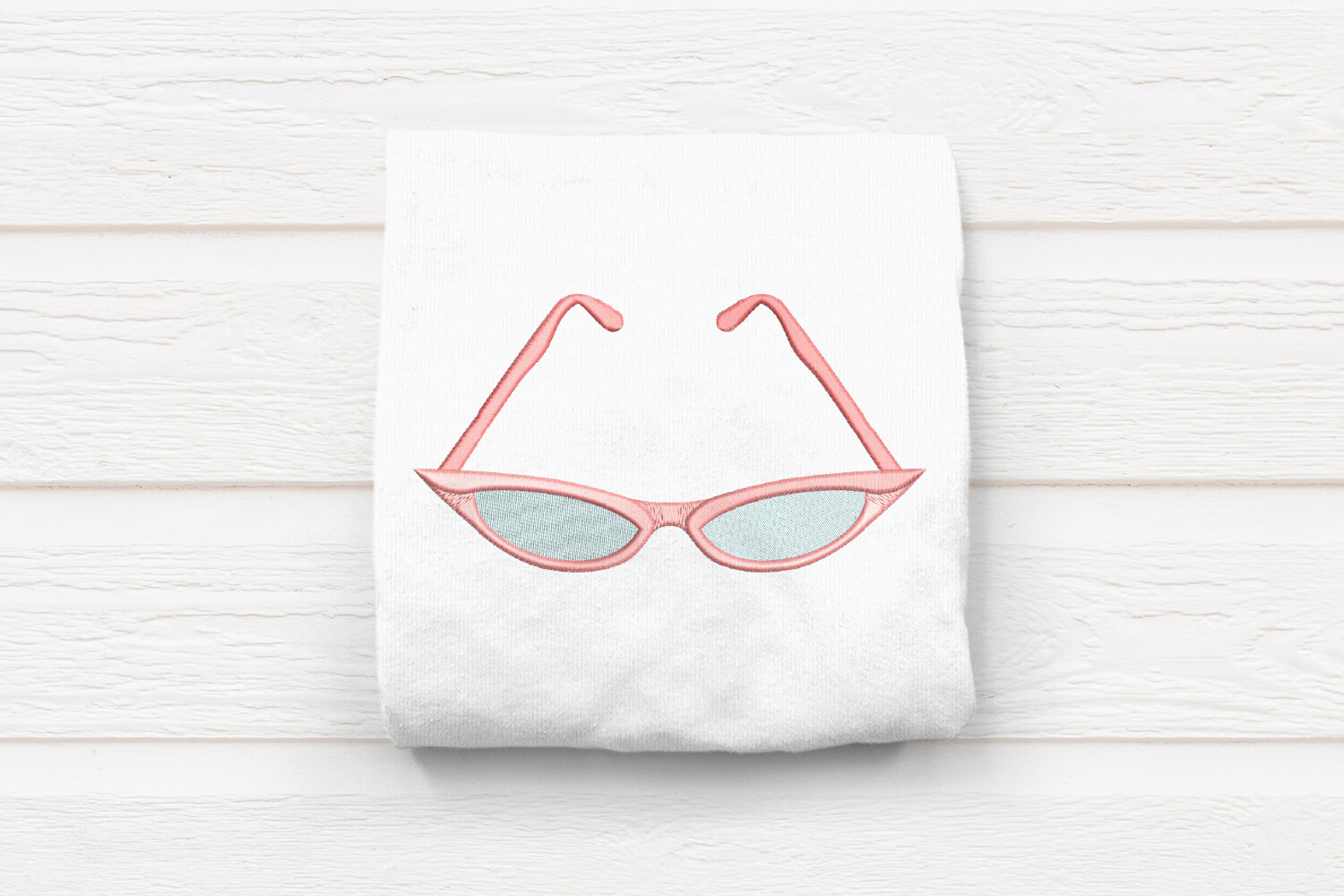 Vintage Cat Eye Glasses Embroidery