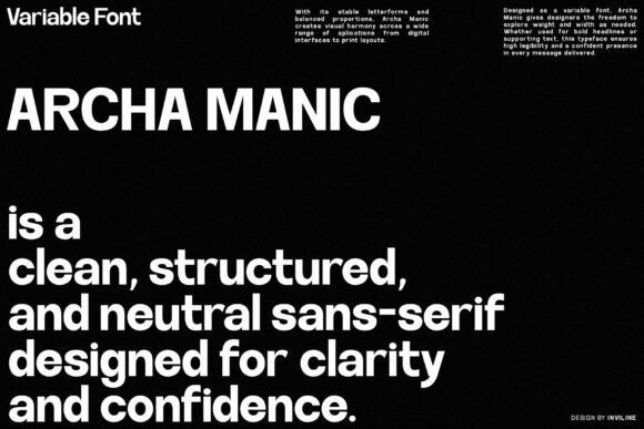 Archa Manic Font - Preview 1