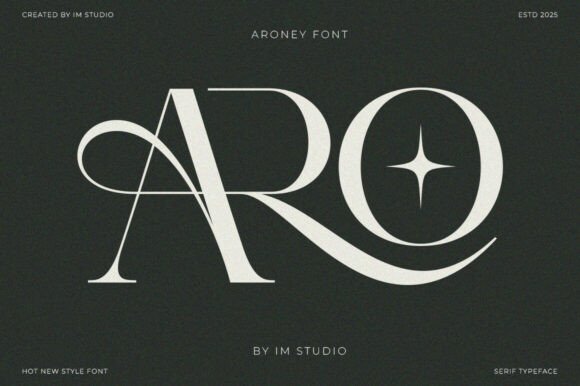 Aroney Font PNG with transparent background - Preview 1