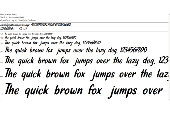 Astro Font - Preview 1