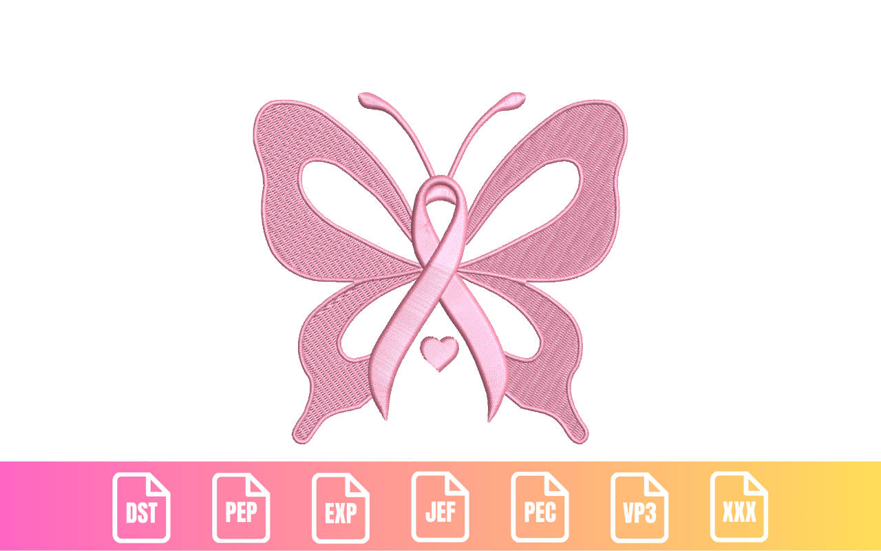 Breast Cancer Awareness Butterfly