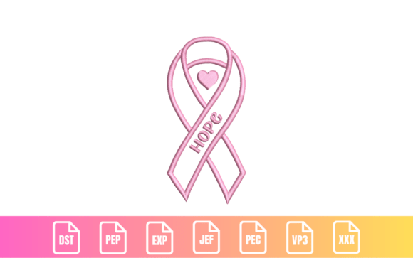 Breast Cancer Awareness Hope Ribbon
