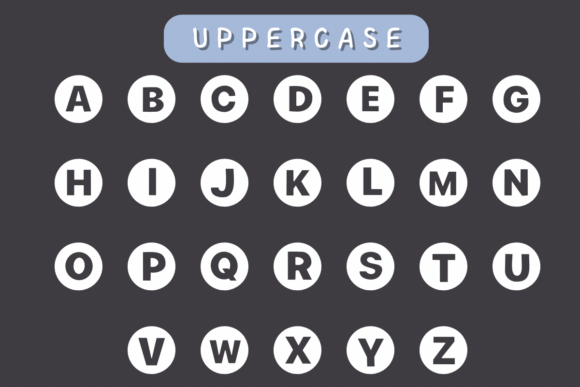 Circle Font Font PNG with transparent background - Preview 1