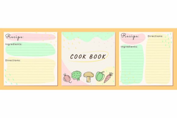 Cook Book Template Cards