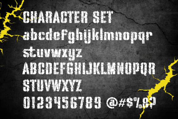 Cracked Slash Font - Preview 4